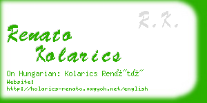 renato kolarics business card